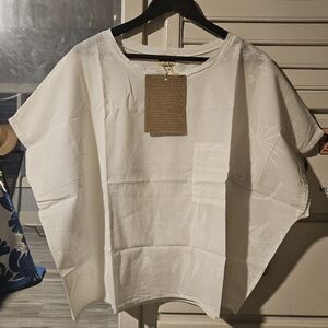 KEALOPIKO BOXY TOP - SIZE XL - KUAHU PRINT - WHITE ON WHITE